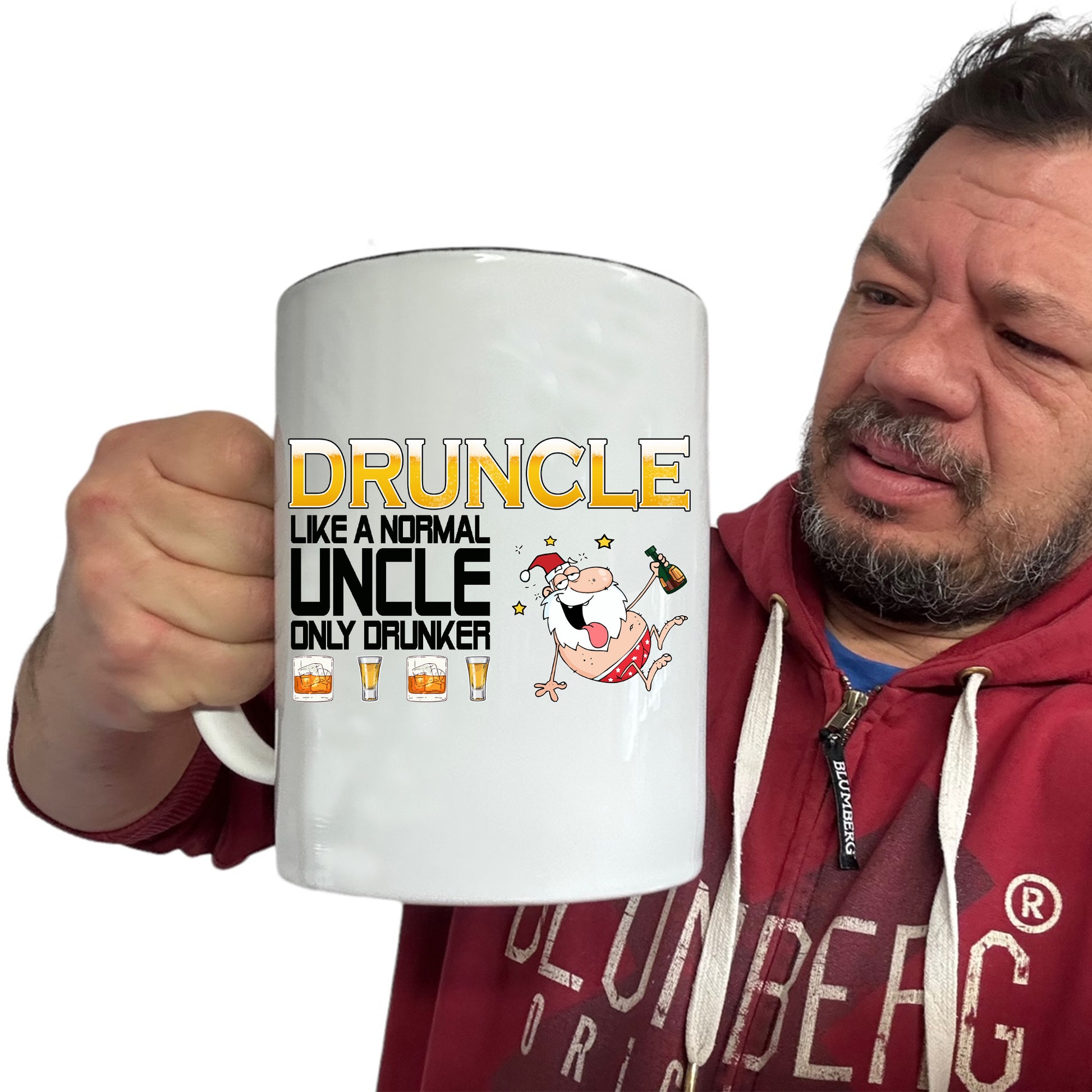 The Christmas Hub - Druncle Like A Normal Uncle Christmas - Funny Giant 2 Litre Mug