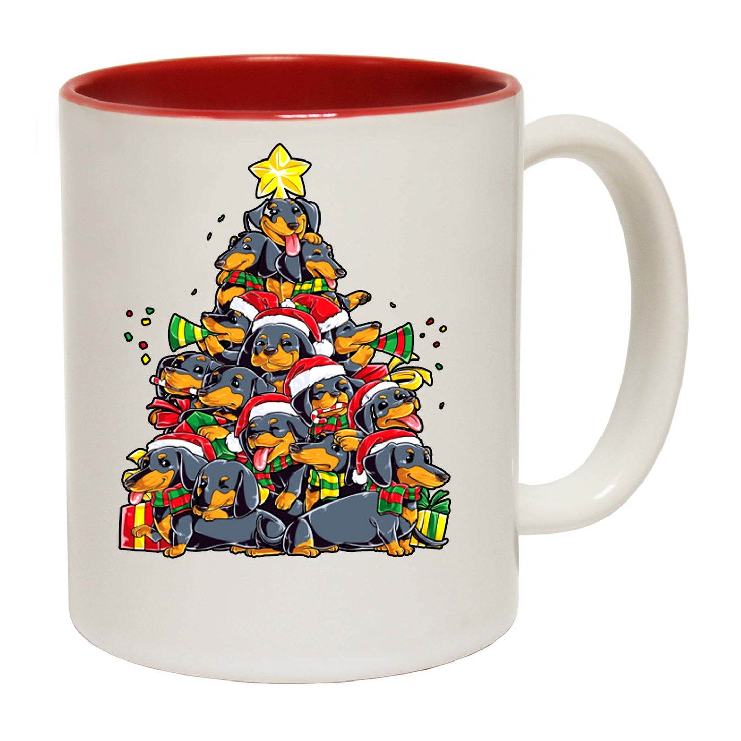 The Christmas Hub - Christmas Tree Sausage Dog Puppy Xmas - Funny Coffee Mug