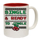 The Christmas Hub - Christmas Xmas Single And Ready To Jingle - Funny Coffee Mug