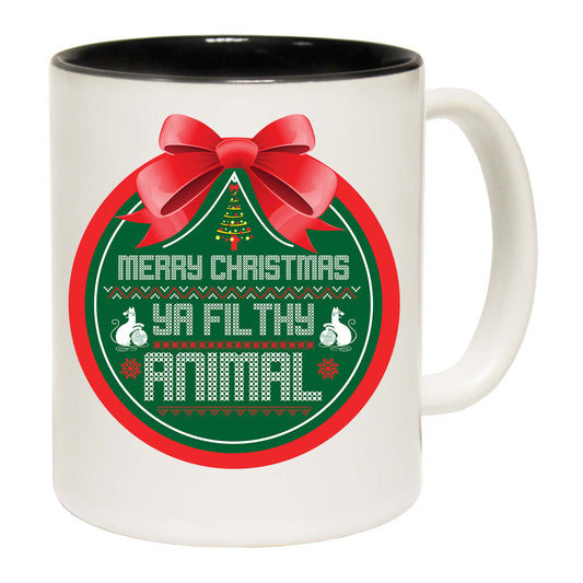 Merry Christmas Ya Filthy Animal Bauble - Funny Coffee Mug