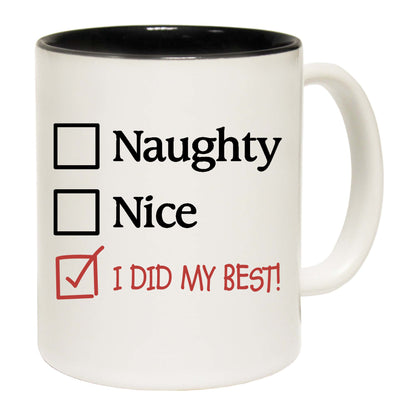 The Christmas Hub - Christmas Naughty Nice I Did My Best - Funny Coffee Mug