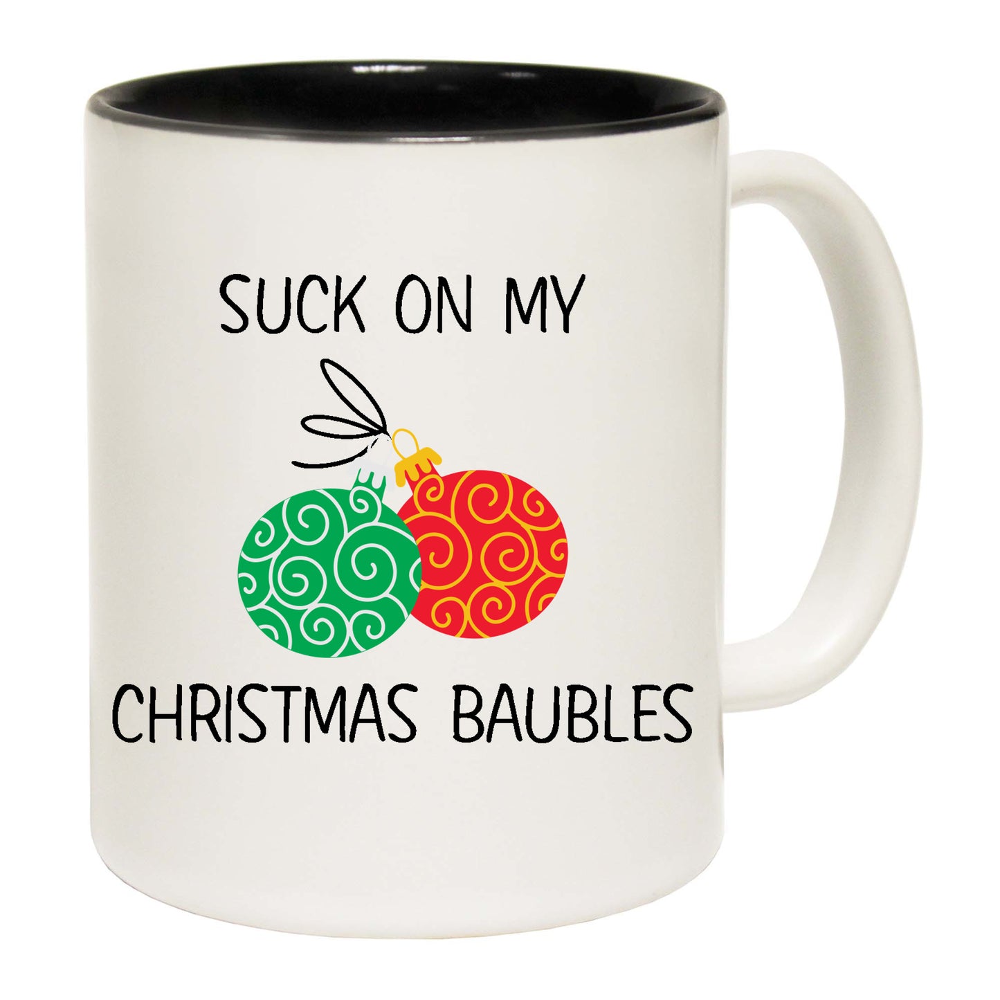 The Christmas Hub - Xmas Suck On My Christmas Baubles - Funny Coffee Mug