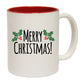 The Christmas Hub - Christmas Merry Christmas Holly - Funny Coffee Mug