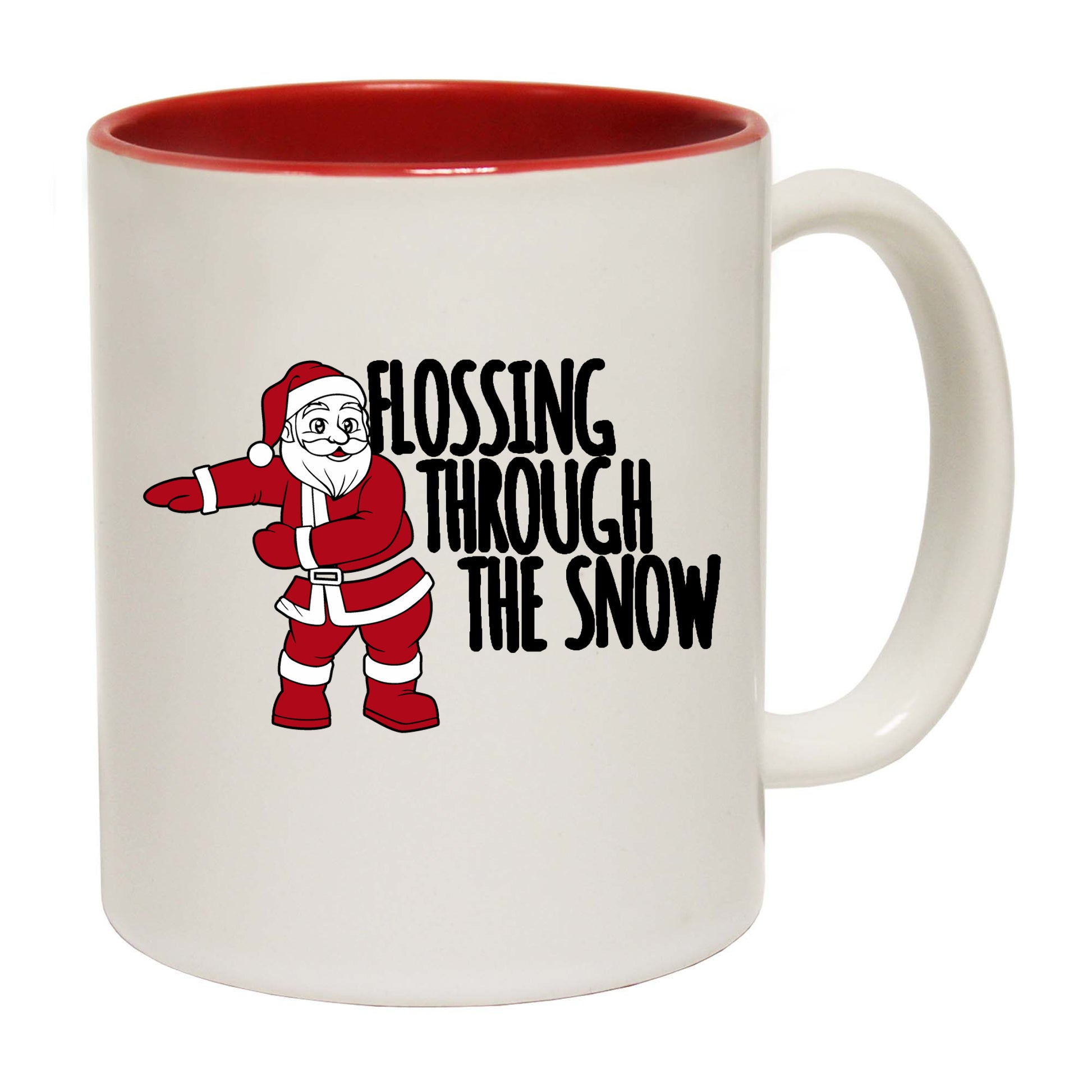 The Christmas Hub - Christmas Flossing Through The Snow - Funny Coffee Mug