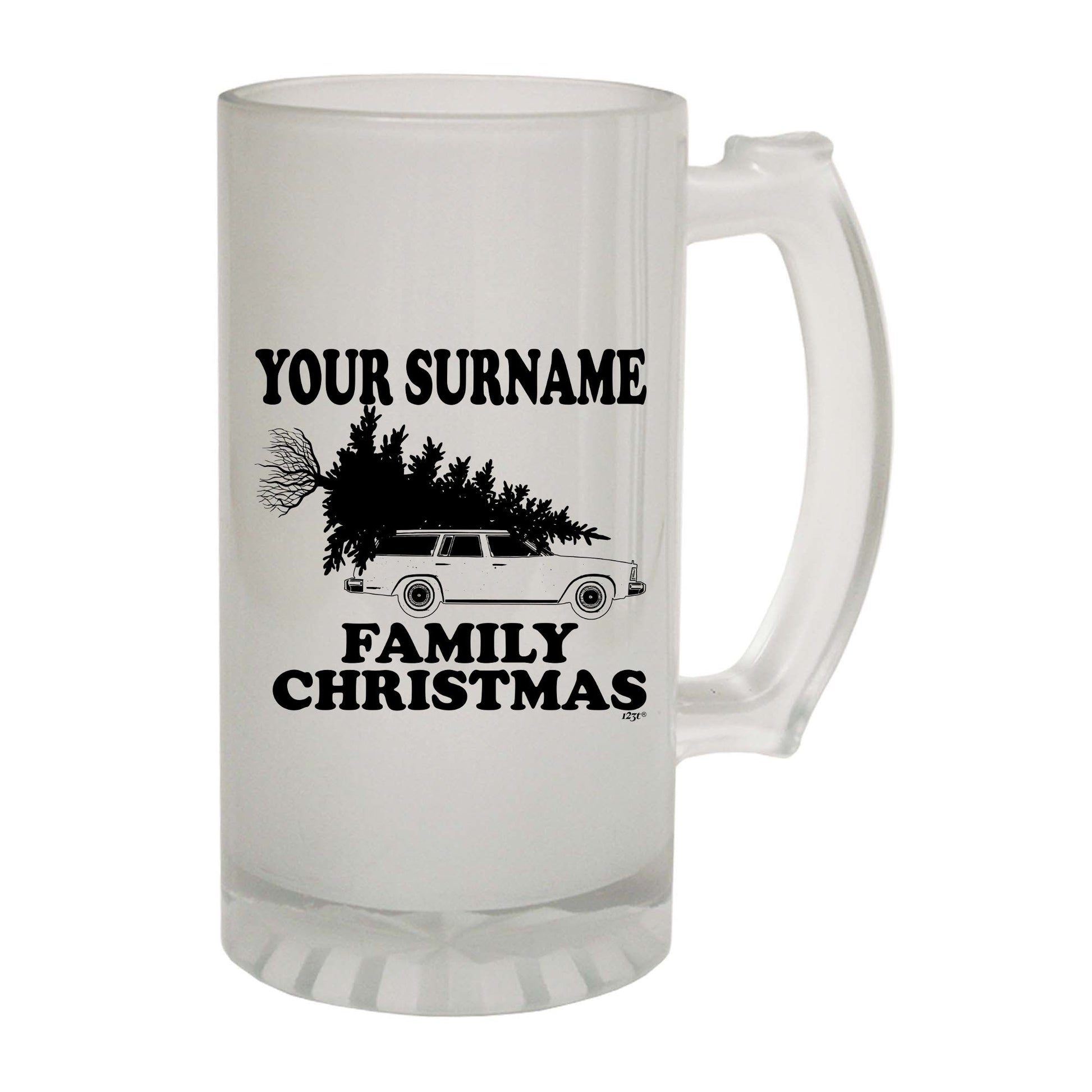 Family Christmas Your Surname Personalised - Funny Beer Stein