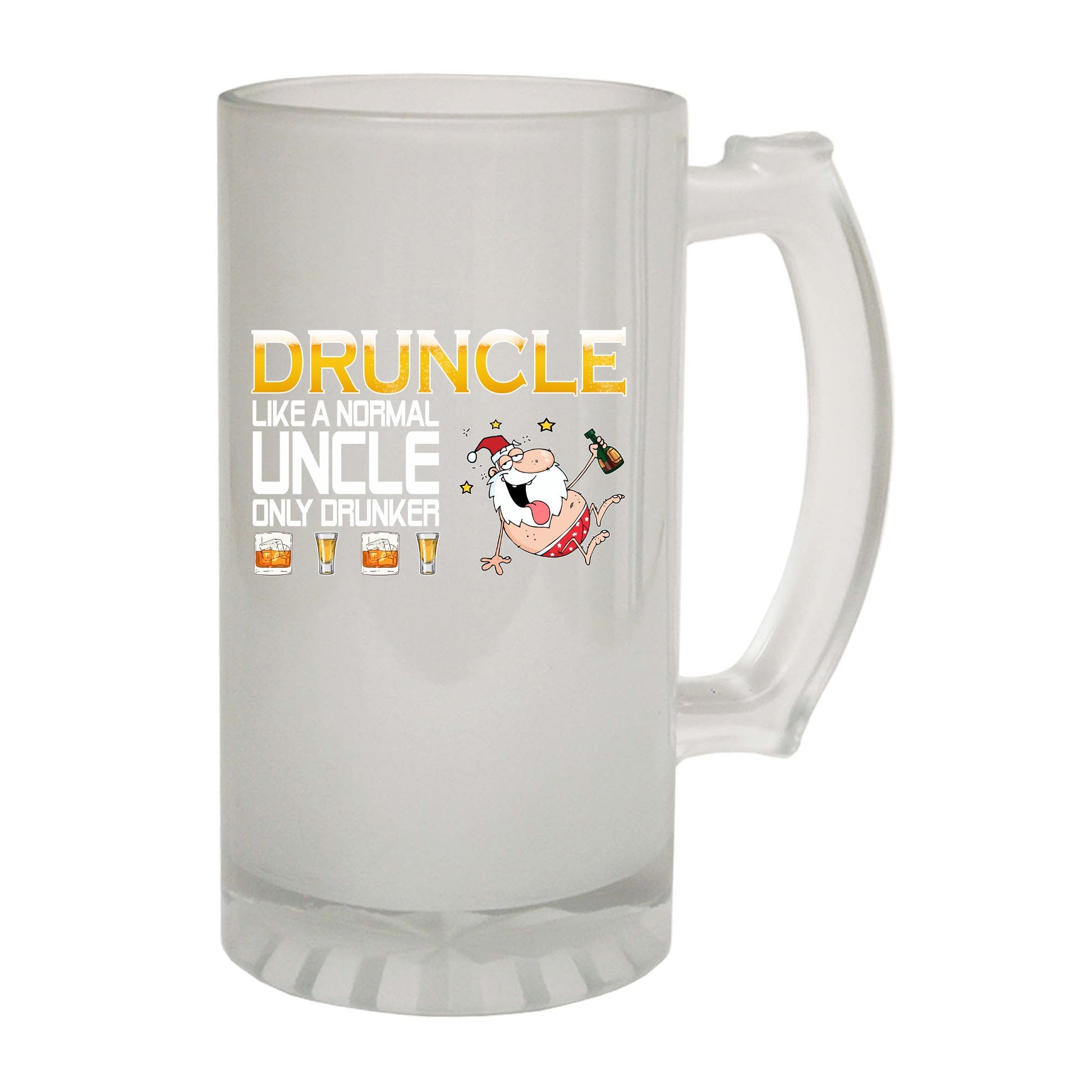 Druncle Like A Normal Uncle Christmas - Funny Beer Stein