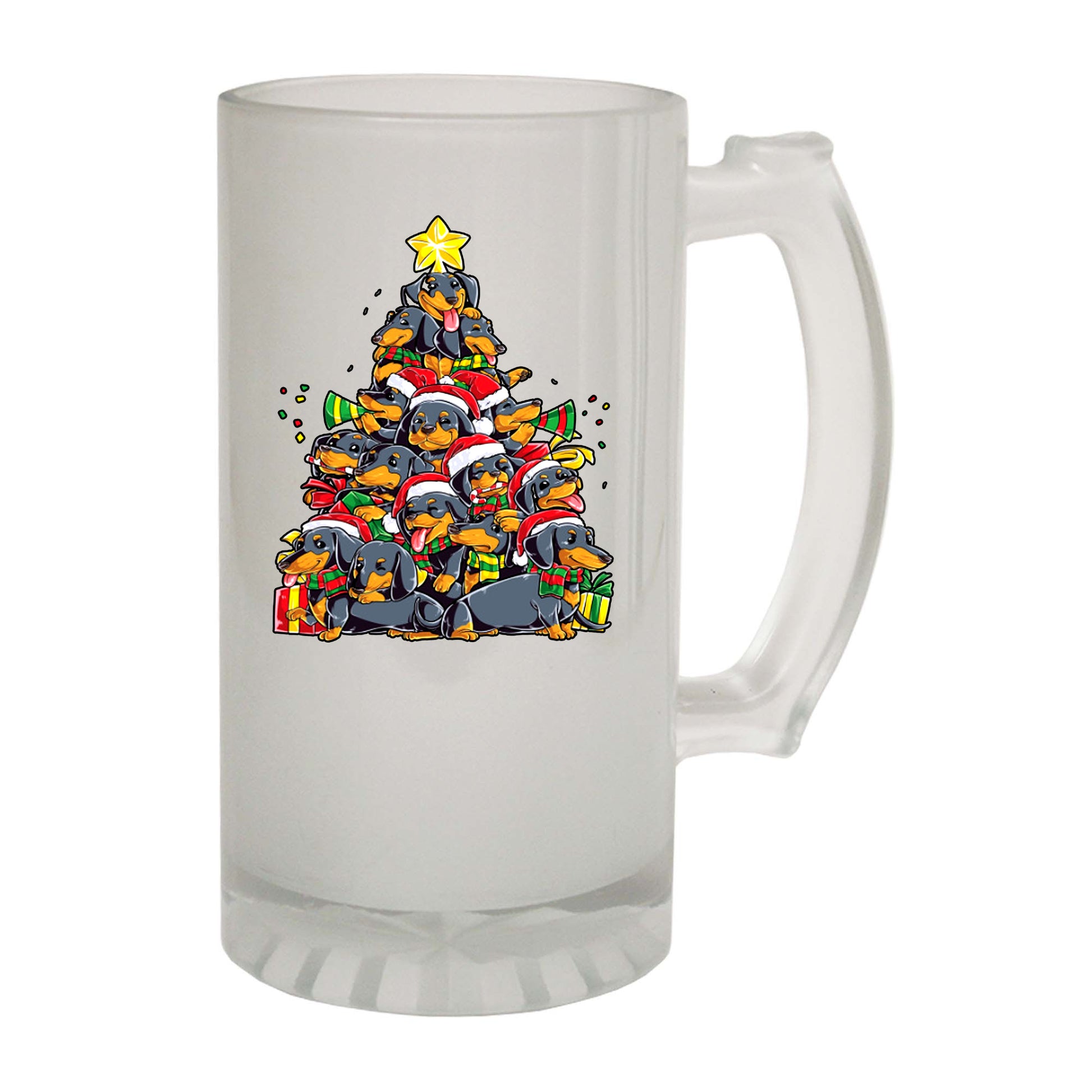 Christmas Tree Sausage Dog Puppy Xmas - Funny Beer Stein