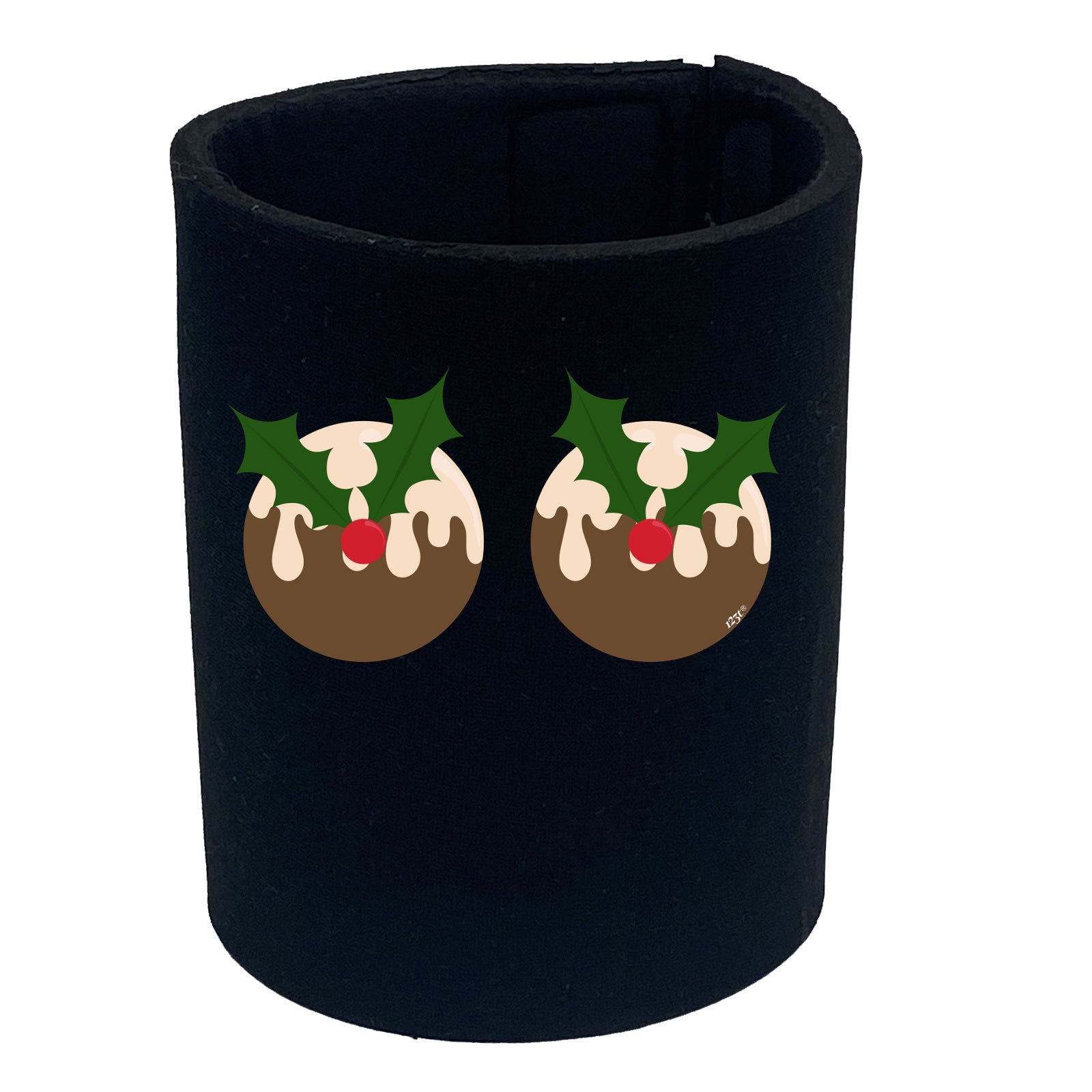 Christmas Pudding B  Bie - Funny Stubby Holder