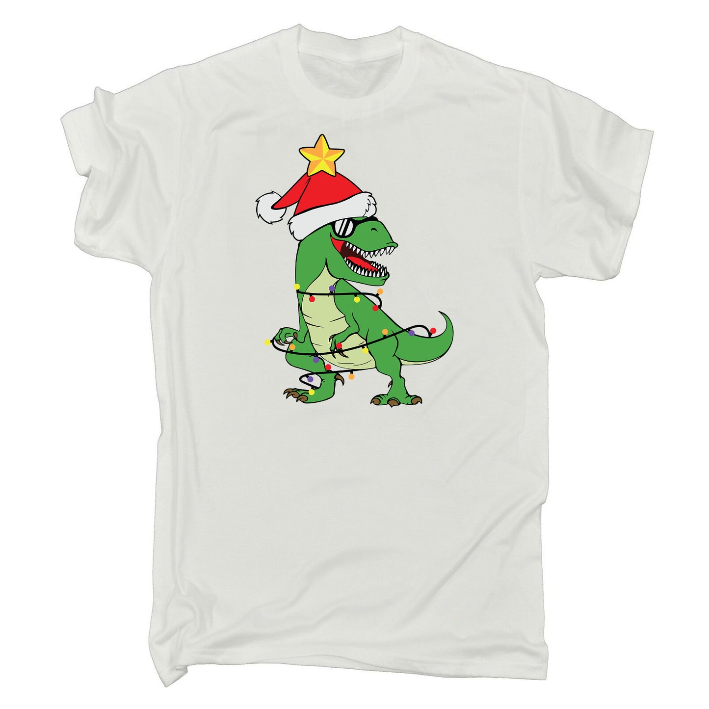 T Rex Santa Dinosaur Christmas Trex Xmas - Mens Funny T-Shirt Tshirts