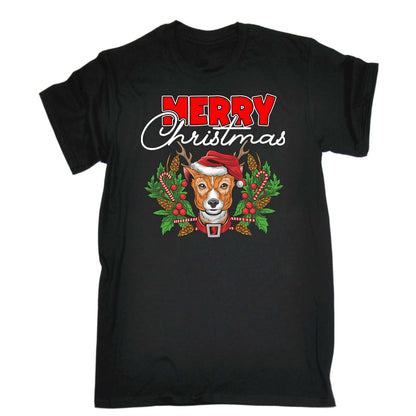 Reindog Reindeer Dog Christmas Xmas Santa - Mens Funny T-Shirt Tshirts