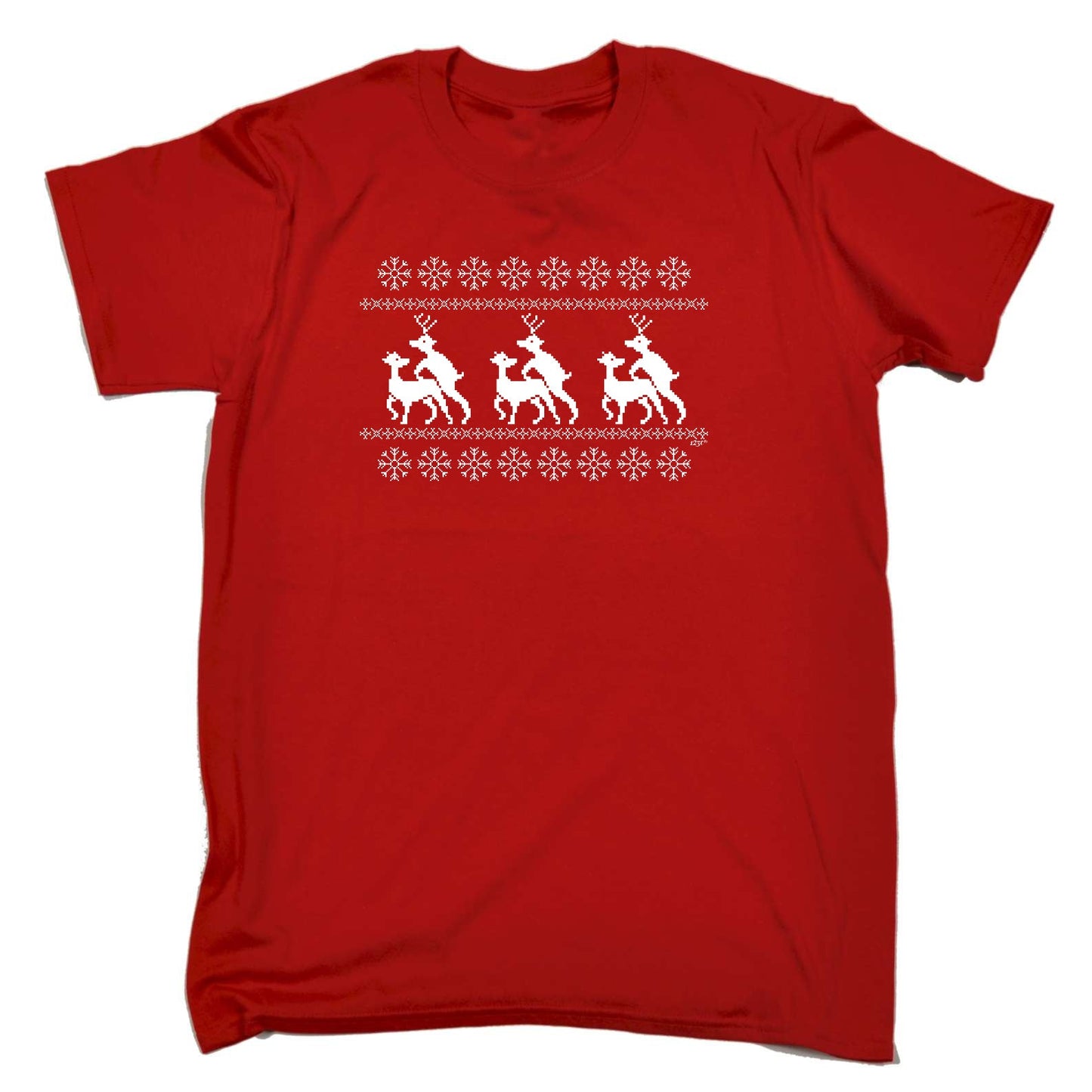 Christmas Reindeer Humping Jumper - Mens Xmas Novelty T-Shirt / T Shirt