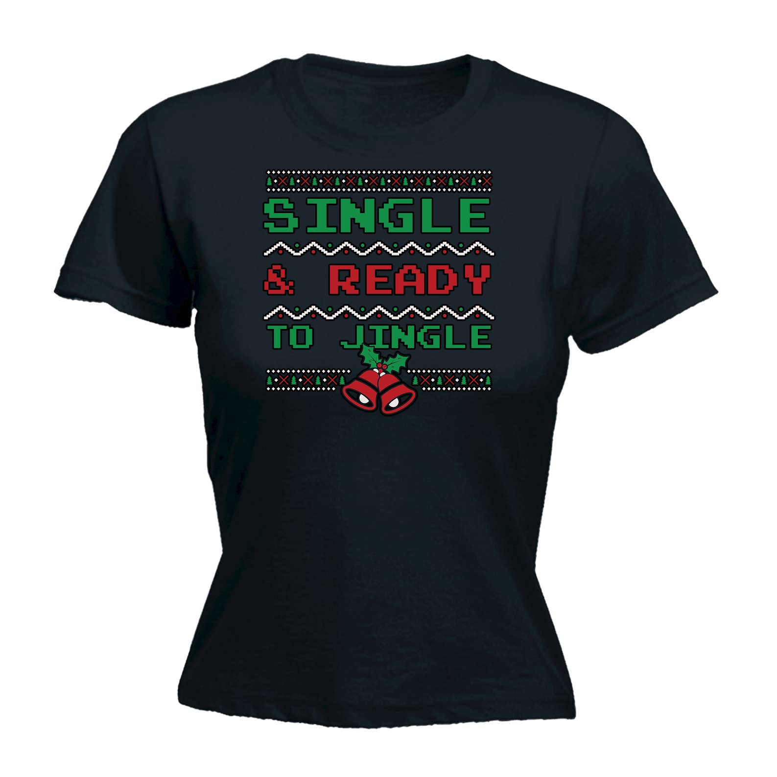 Christmas Xmas Single And Ready To Jingle - Funny Womens T-Shirt Tshirt