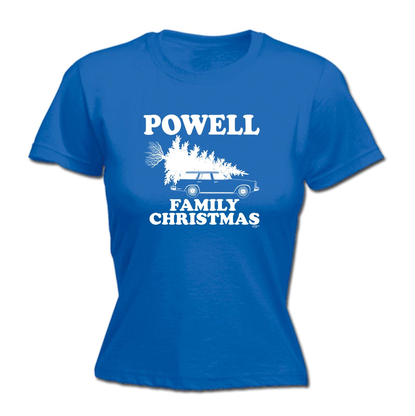 Family Christmas Powell - Xmas Novelty Womens T-Shirt Tshirt