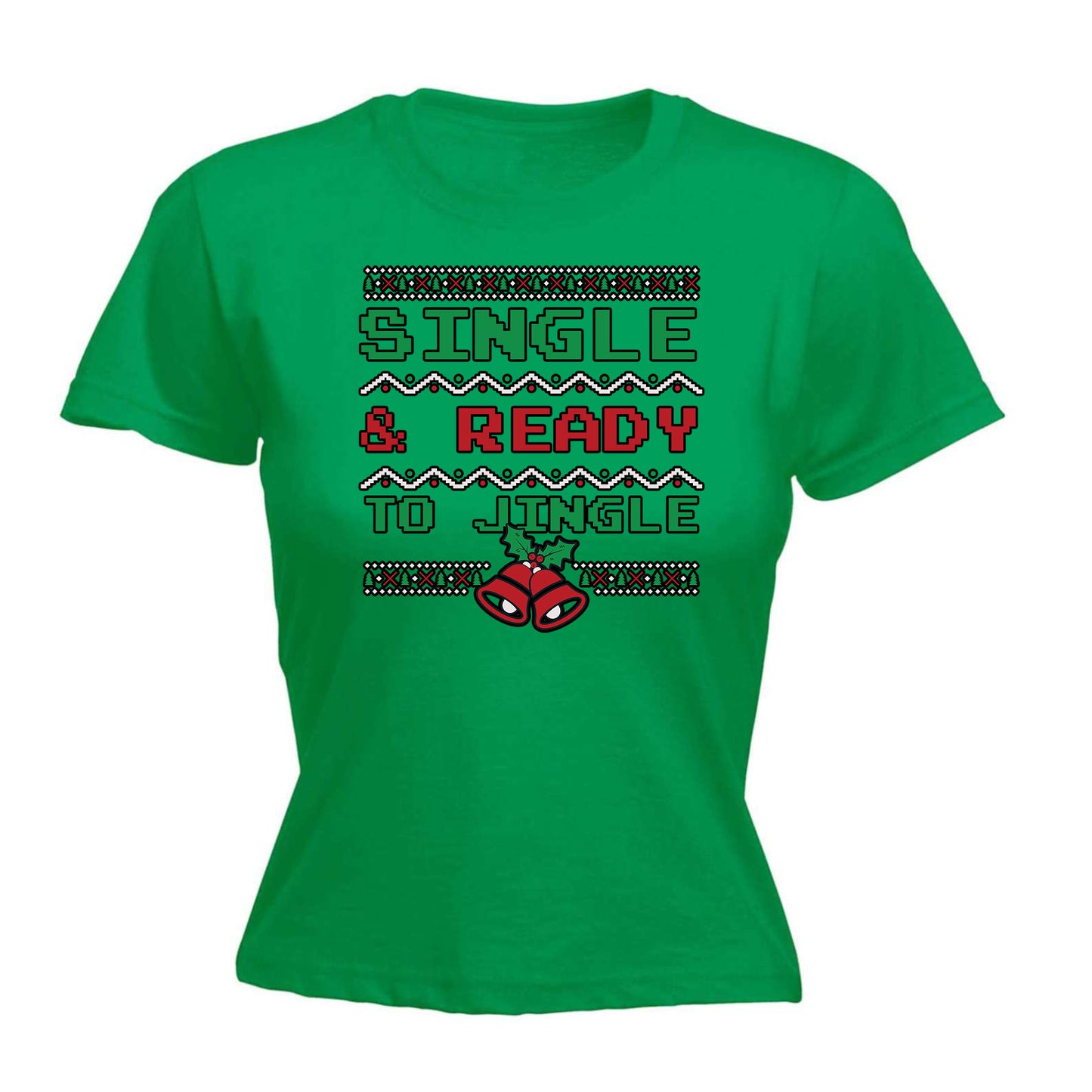Christmas Xmas Single And Ready To Jingle - Funny Womens T-Shirt Tshirt Tee Shirts