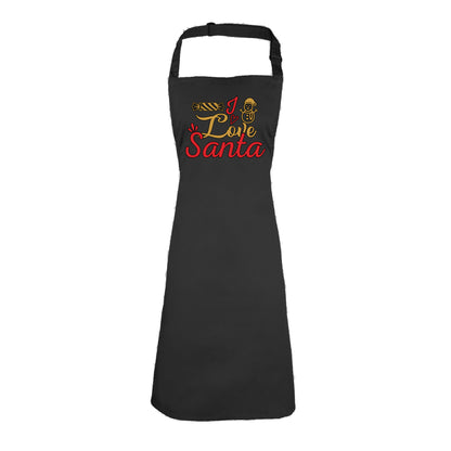 I Love Santa Christmas Xmas - Funny Novelty Kitchen Apron