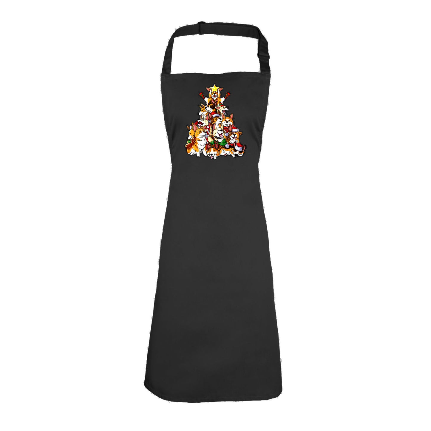 Christmas Tree Xmas Dogs - Funny Novelty Kitchen Apron