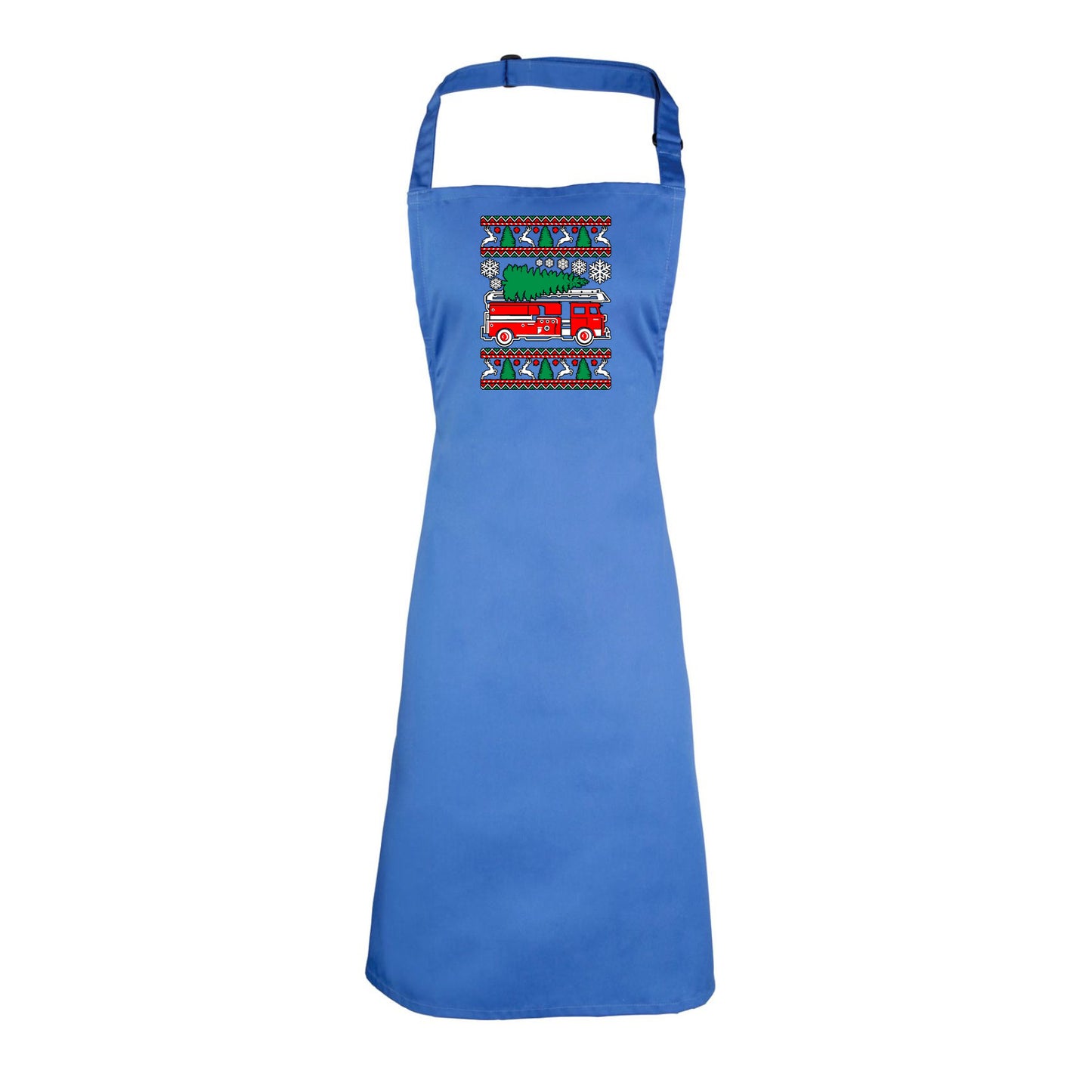 Fire Fighter Engine Christmas Xmas - Funny Novelty Kitchen Apron