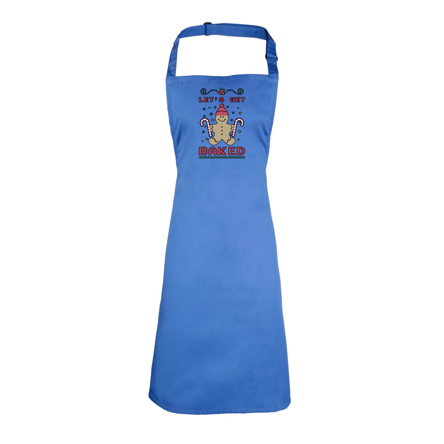 Lets Get Baked Christmas Xmas Gingerbread Man - Funny Novelty Kitchen Apron