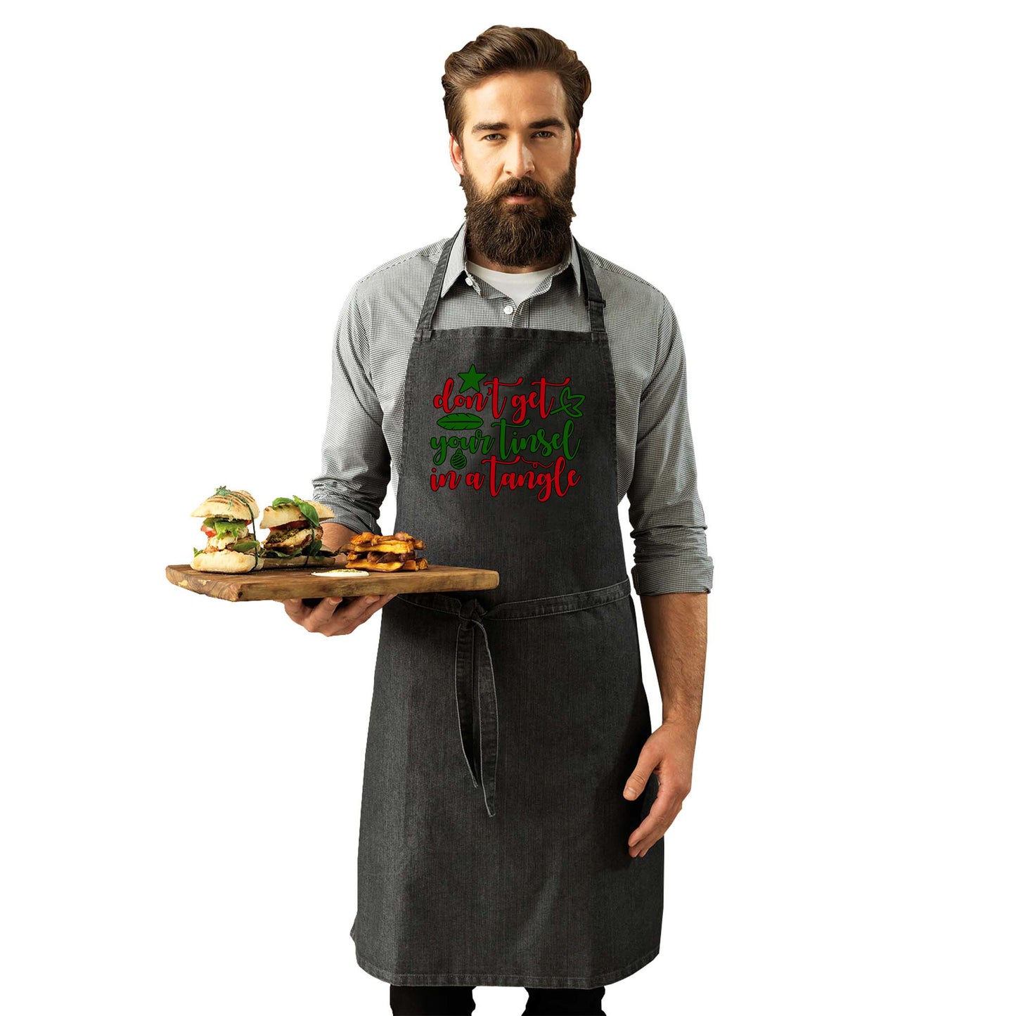 Christmas Dont Get Your Tinsel In A Tangle Xmas - Funny Kitchen Apron