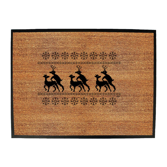 Christmas Reindeer Humping Jumper - Funny Novelty Doormat