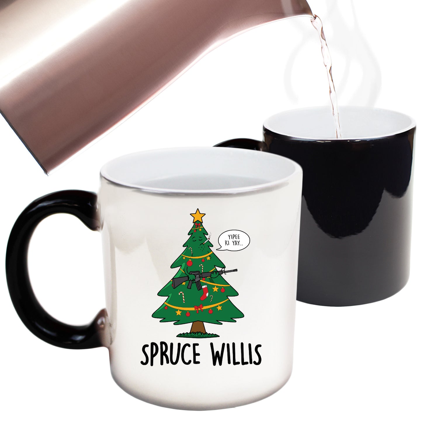 The Christmas Hub - Christmas Xmas Spruce Willis - Funny Colour Changing Mug