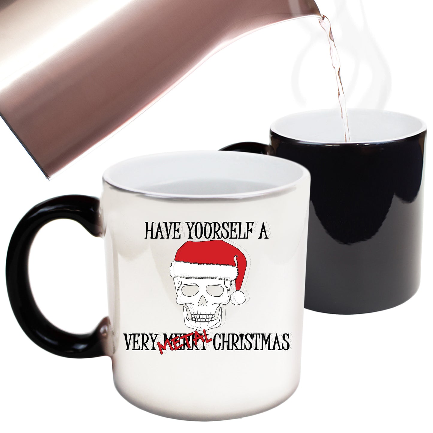 The Christmas Hub - Metal Christmas - Funny Colour Changing Mug