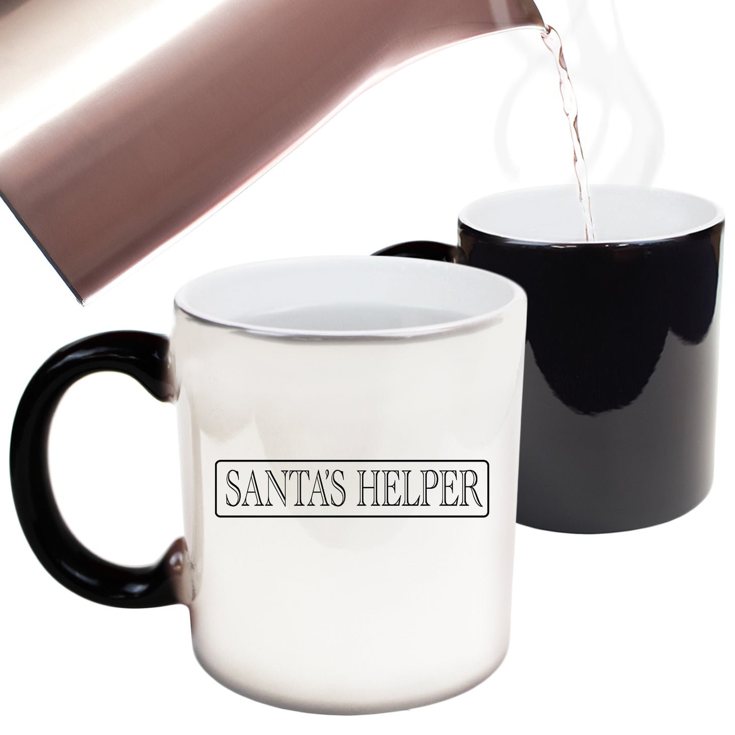 The Christmas Hub - Santas Helper Christmas Xmas - Funny Colour Changing Mug