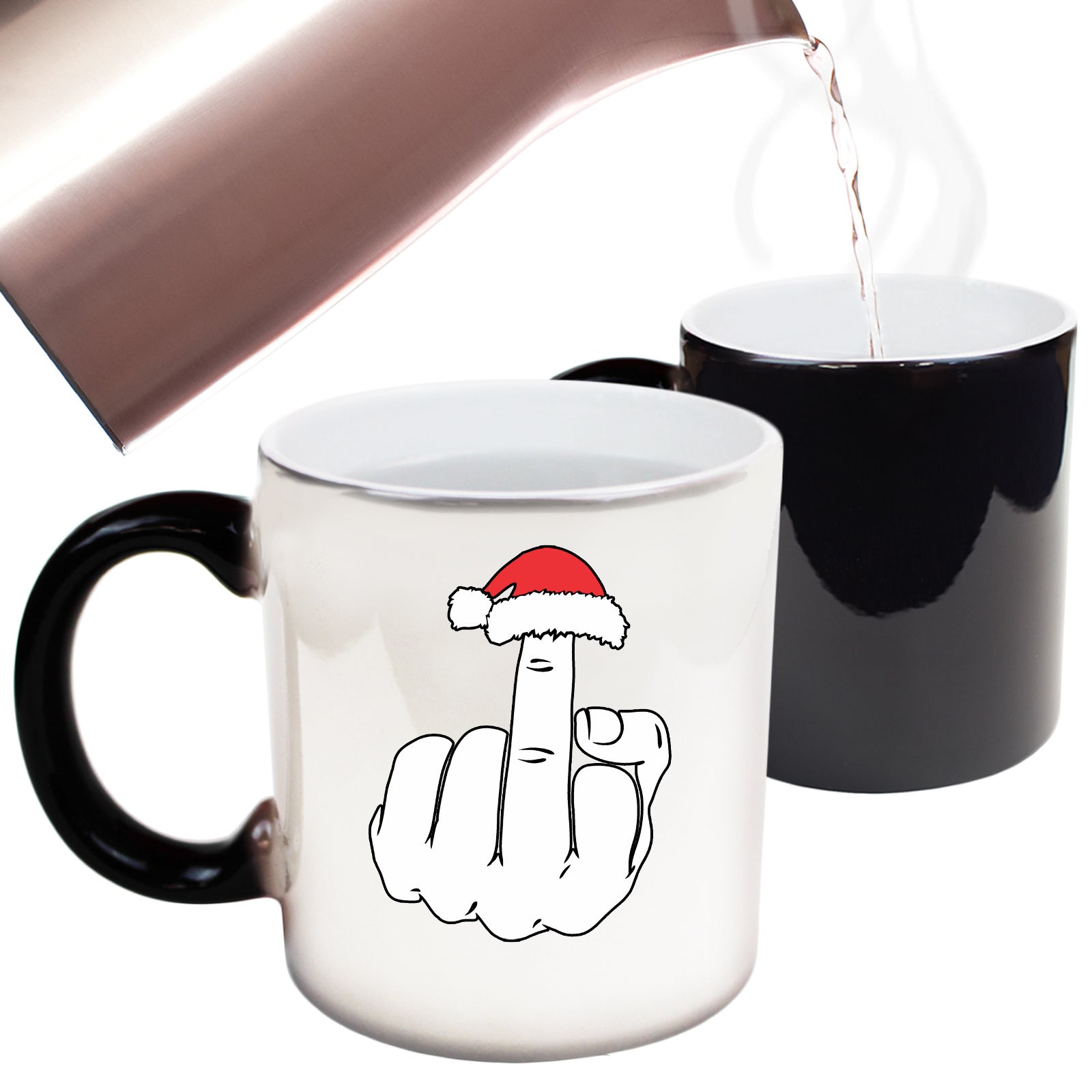 The Christmas Hub - Christmas Middle Finger Christmas - Funny Colour Changing Mug