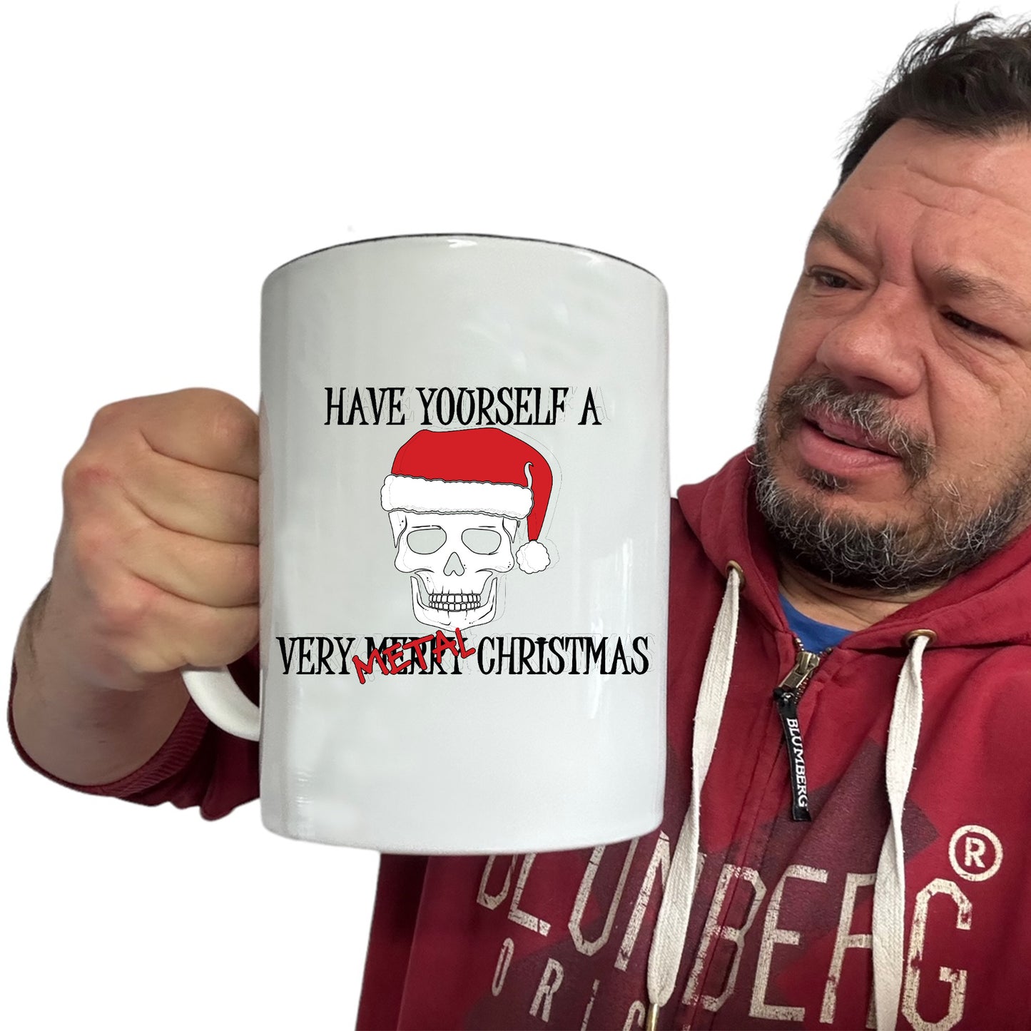 The Christmas Hub - Metal Christmas - Funny Giant 2 Litre Mug