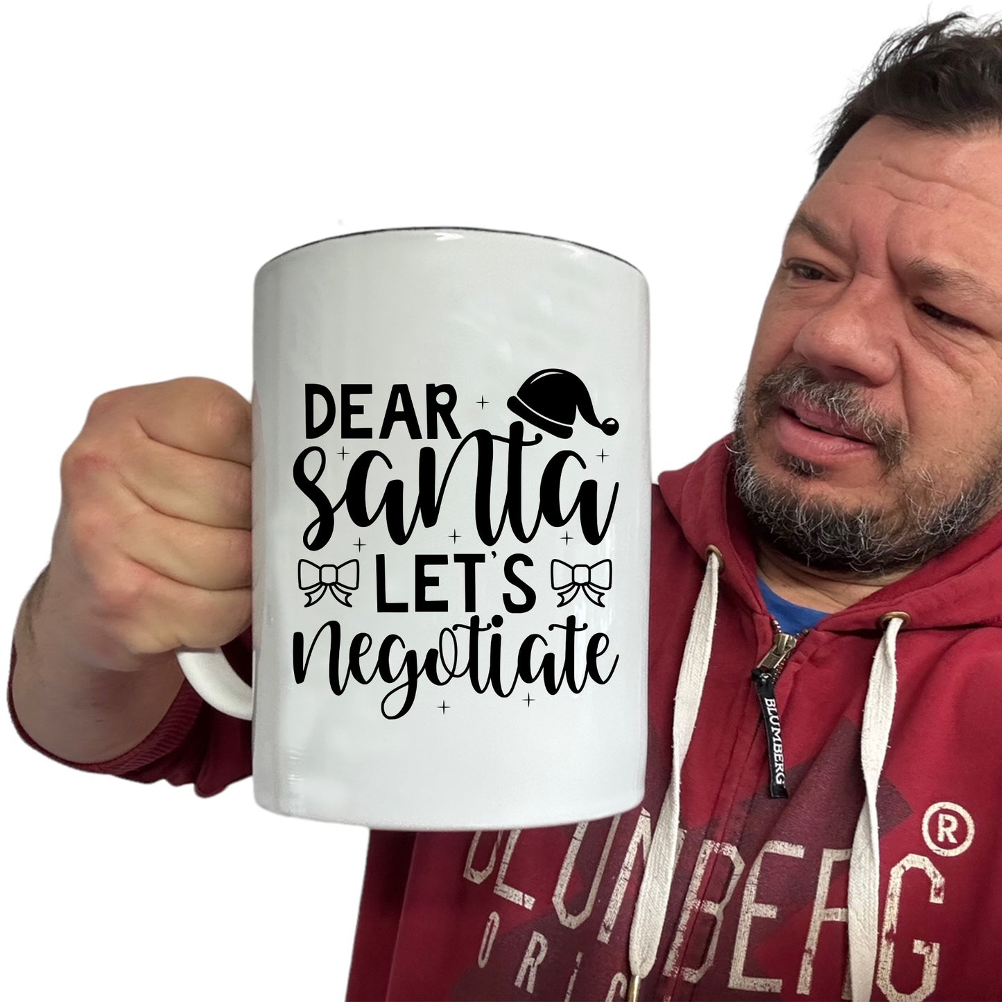 Christmas Dear Santa Lets Neotiate - Funny Giant 2 Litre Mug