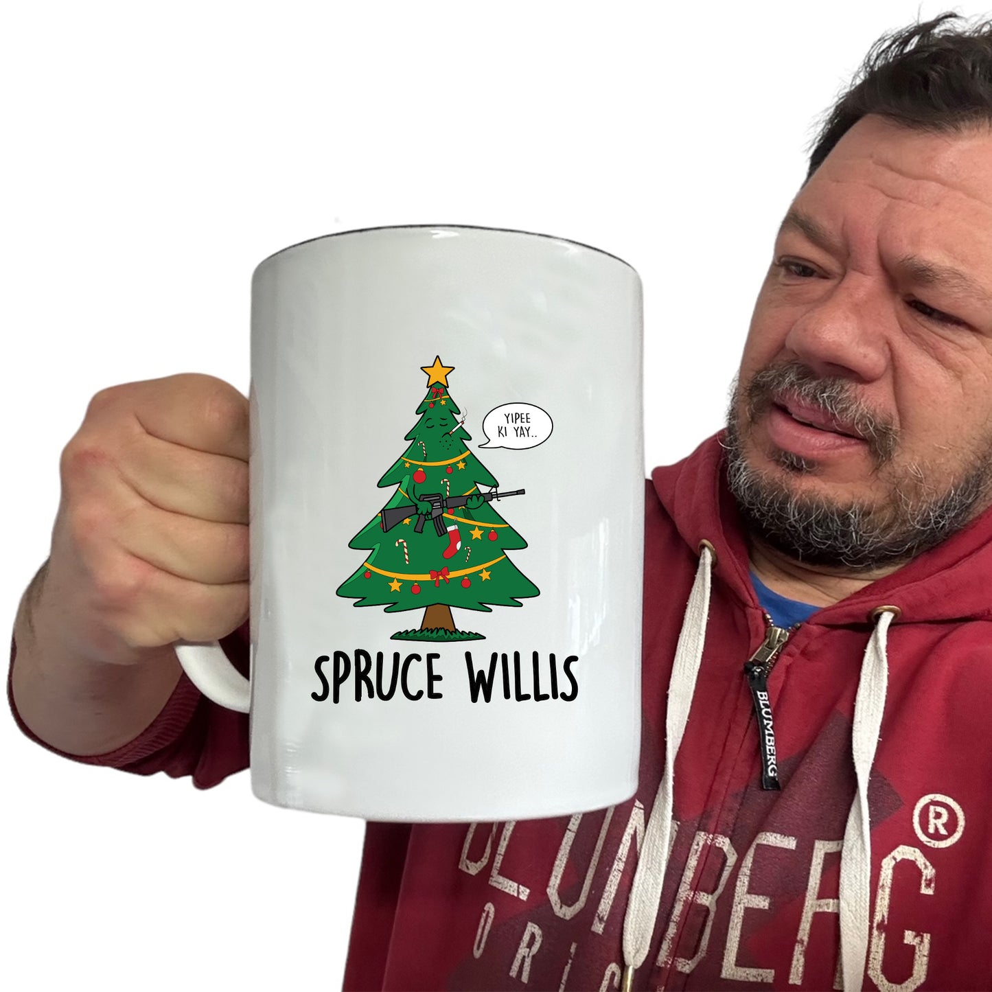 The Christmas Hub - Christmas Xmas Spruce Willis - Funny Giant 2 Litre Mug