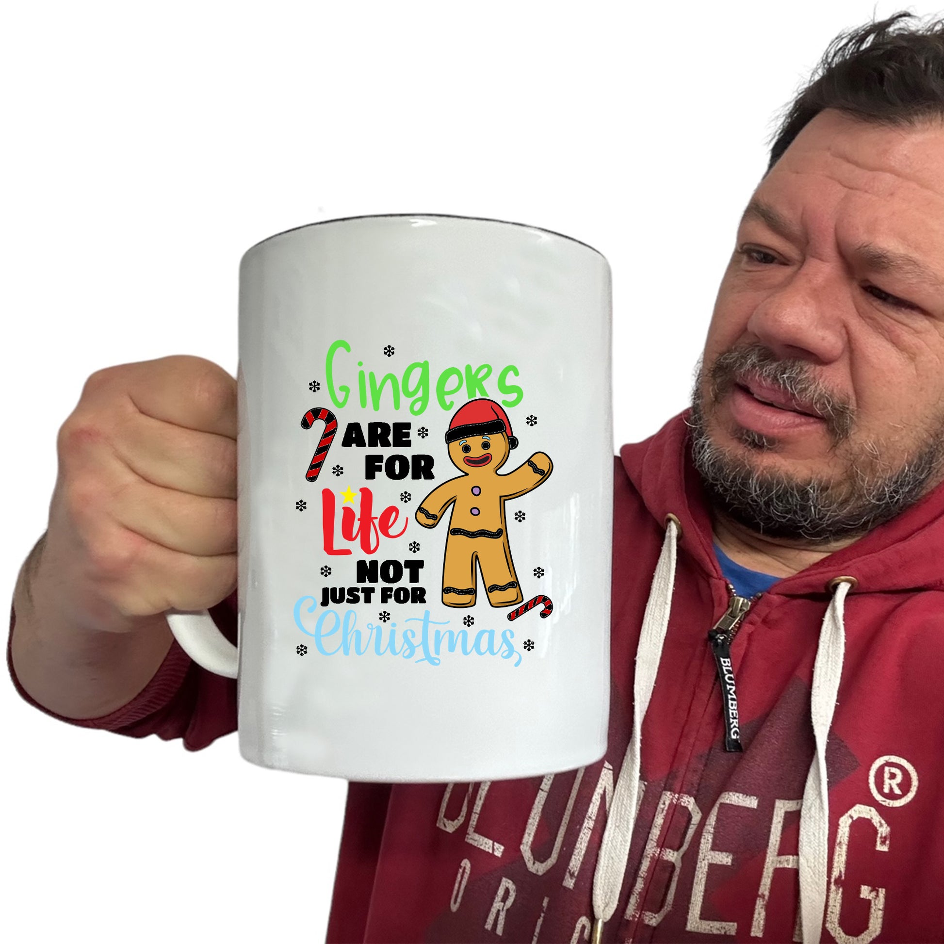 The Christmas Hub - Christmas Xmas Gingers Are For Life Not Just For - Funny Giant 2 Litre Mug