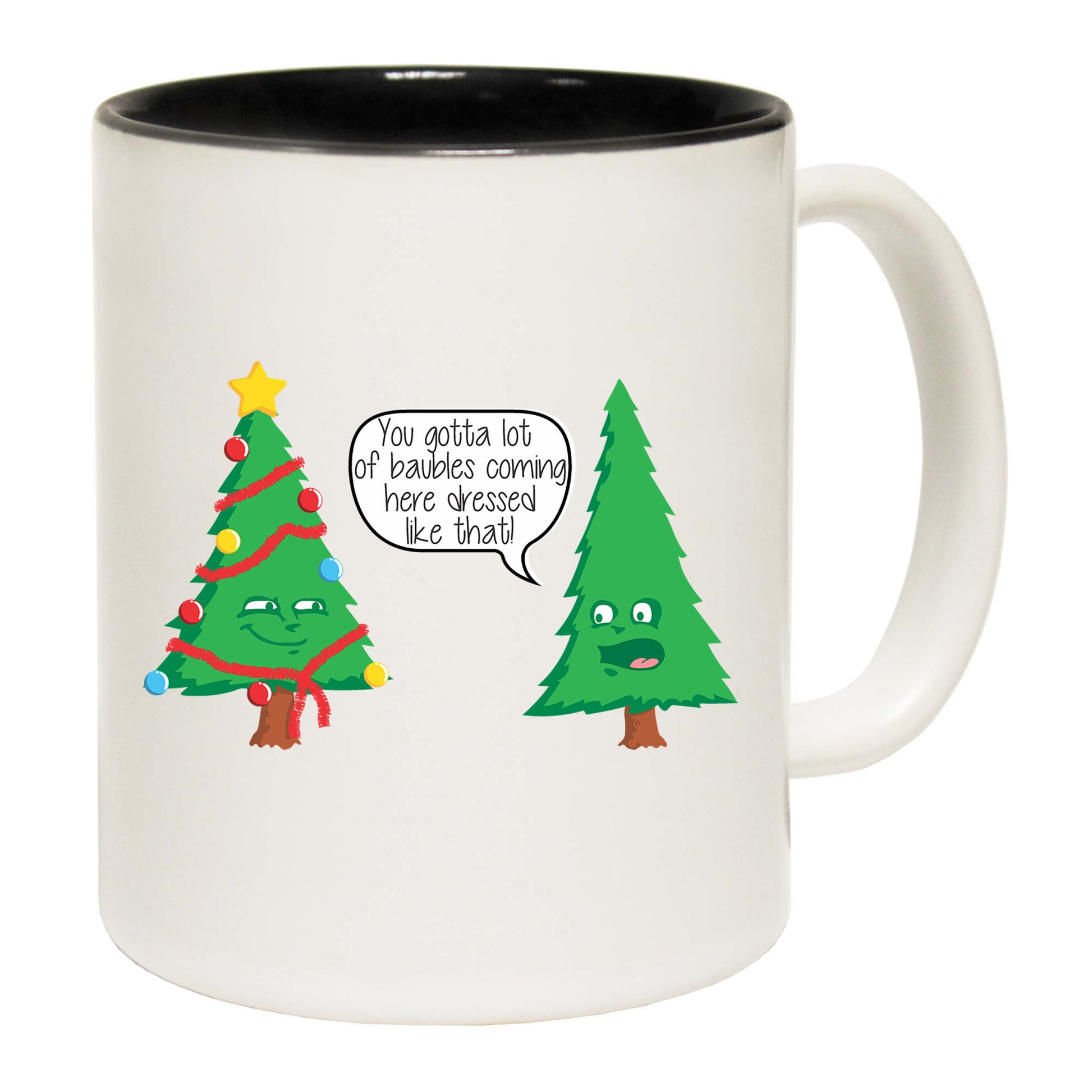 The Christmas Hub - Christmas Youve Gotta Lot Of Baubkes Coming Here Dressed Like That - Funny Coffee Mug