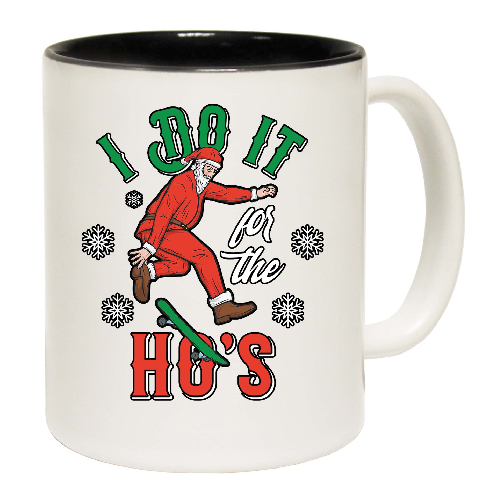 I Do It For The Hos Santa Christmas Funny - Funny Coffee Mug