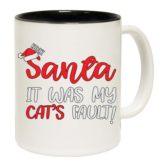 Santa It Was My Cats Fault Christmas - Funny Coffee Mug