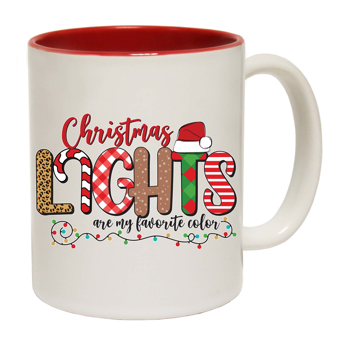 Christmas Lights Are My Favourite Color - Funny Coffee Mug