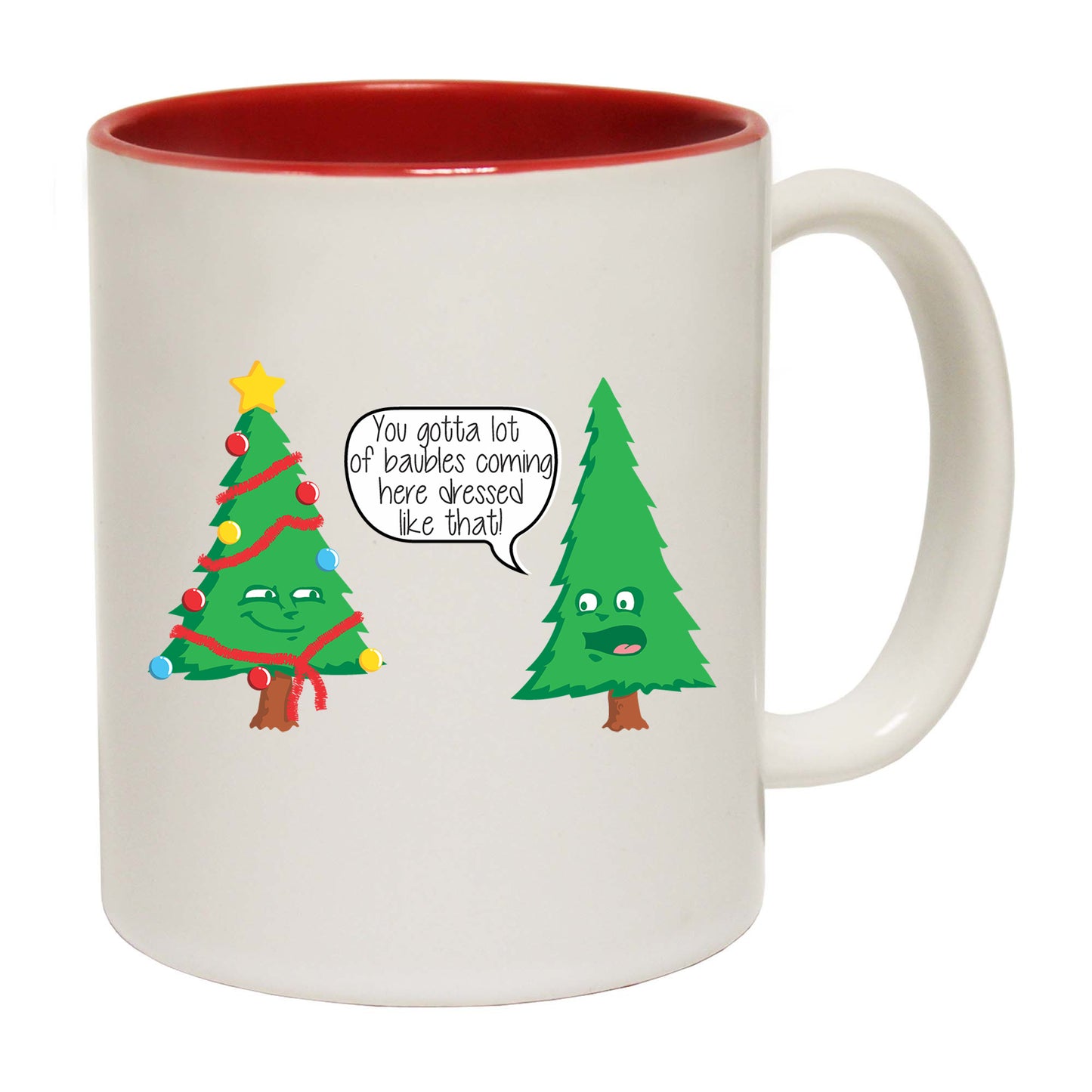 The Christmas Hub - Christmas Youve Gotta Lot Of Baubkes Coming Here Dressed Like That - Funny Coffee Mug