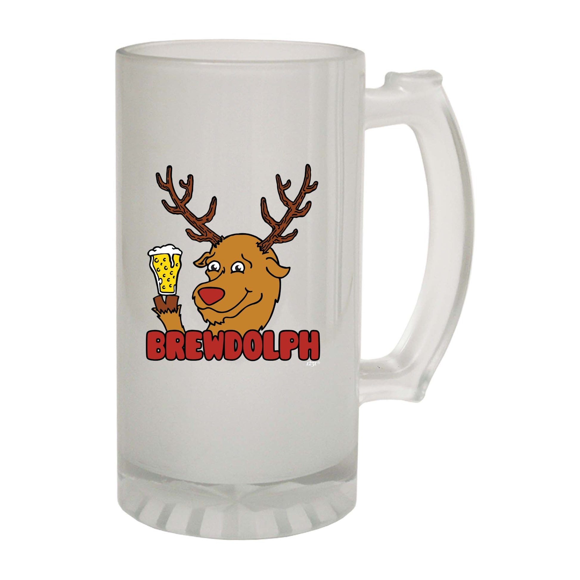 Brewdolph Christmas Beer - Funny Beer Stein